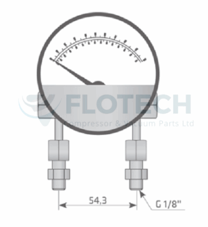 Differential High Pressure Stainless Steel Indicator - MDHIFC 50 (50 bar) - Image 2