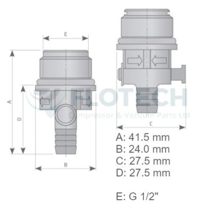 Manual Condensate Drain - MCD-BFC - ½"Nylon - Image 2